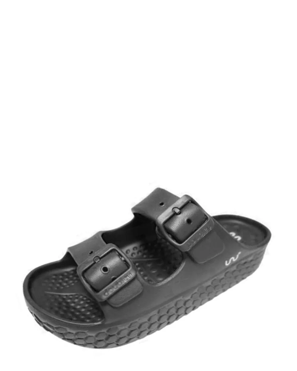 Doubleu Sakura Black Platform Slide