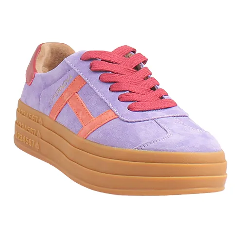 Drilleys Ladies Platform Trainers - Sixty Eight - Purple