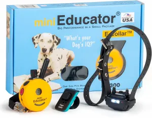 E-Collar – Educator ET-300-1/2 Mile Waterproof Remote Dog Training Collar Includes Premium Finger Clicker Trainer, 100 Programmable Levels   Vibration   Light   Sound