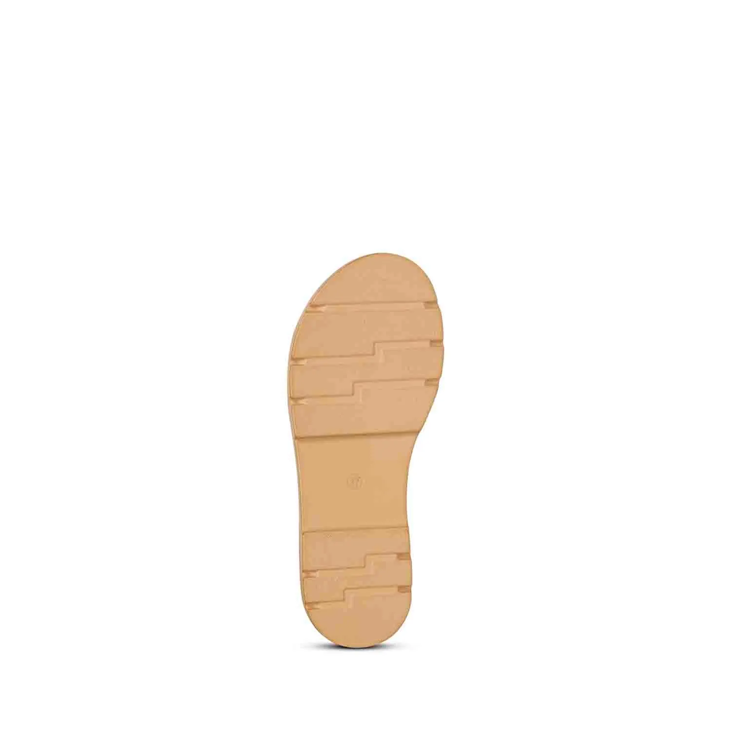 Elara Tan Leather Flat Sandals