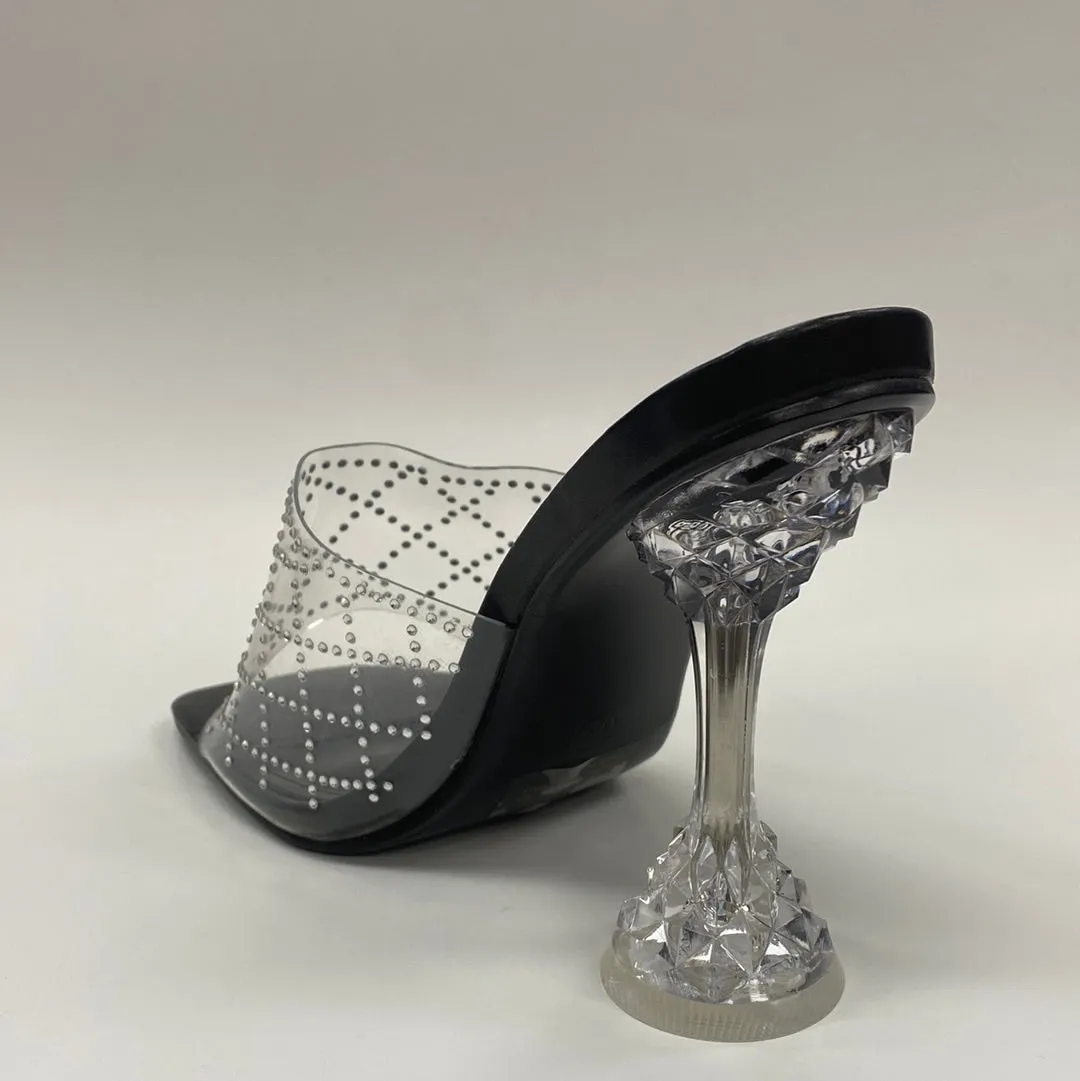 Eli Cape Robin clear heel sandal