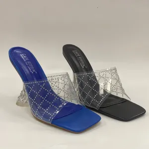 Eli Cape Robin clear heel sandal