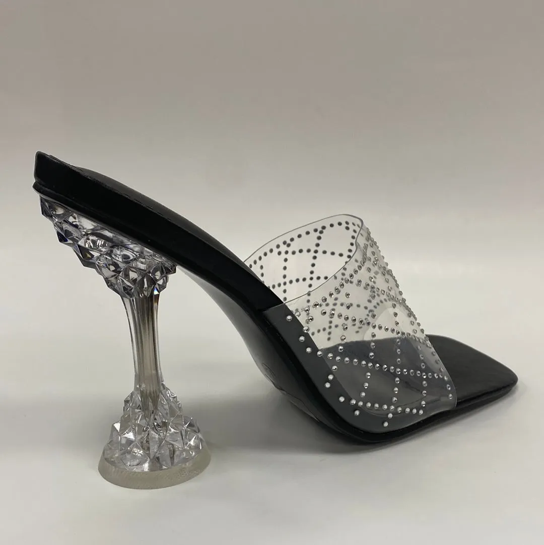 Eli Cape Robin clear heel sandal