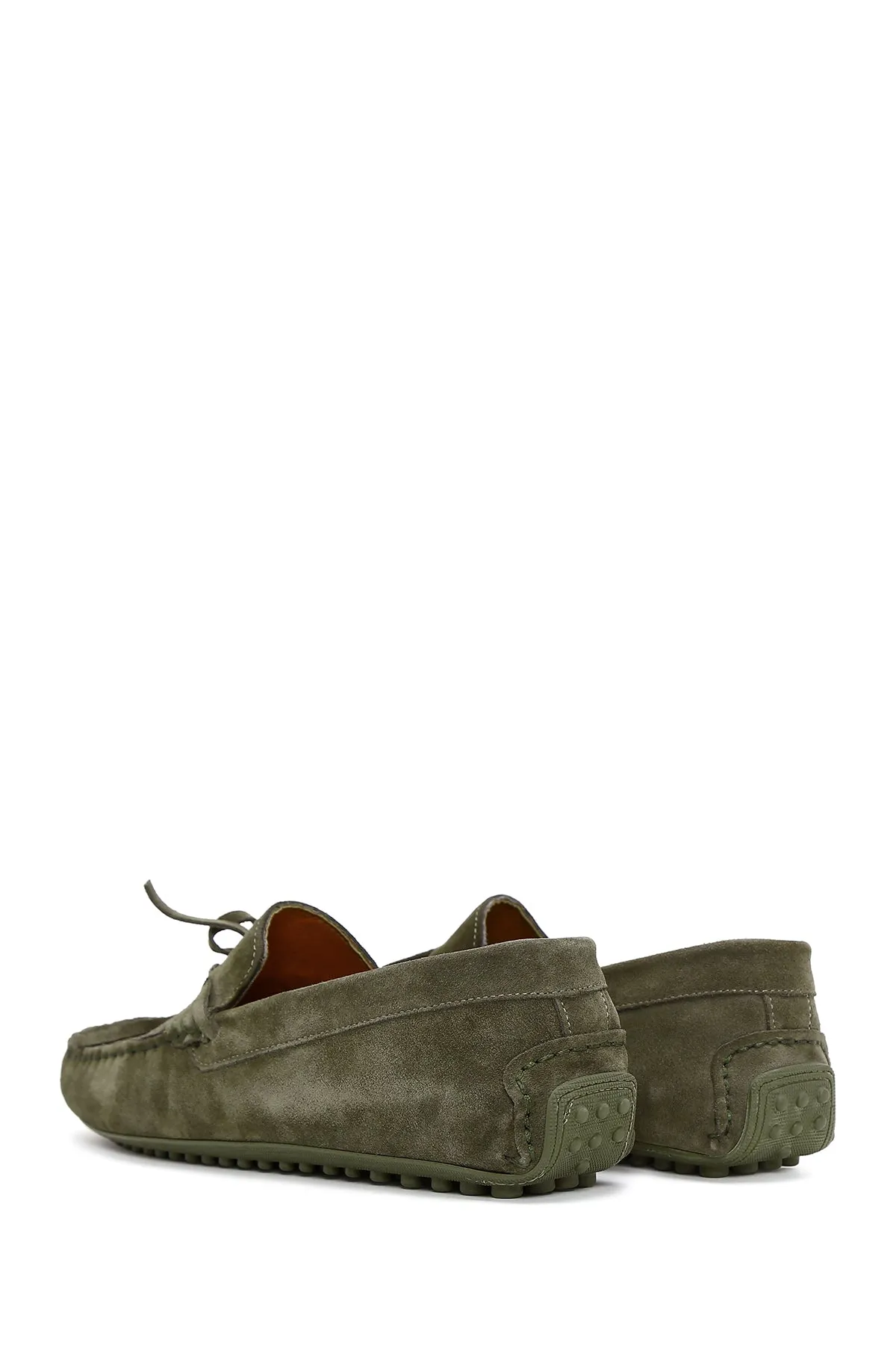 Erkek Haki Süet Deri Casual Loafer