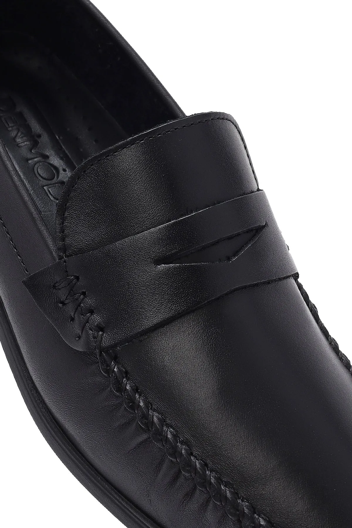 Erkek Siyah Deri Casual Loafer