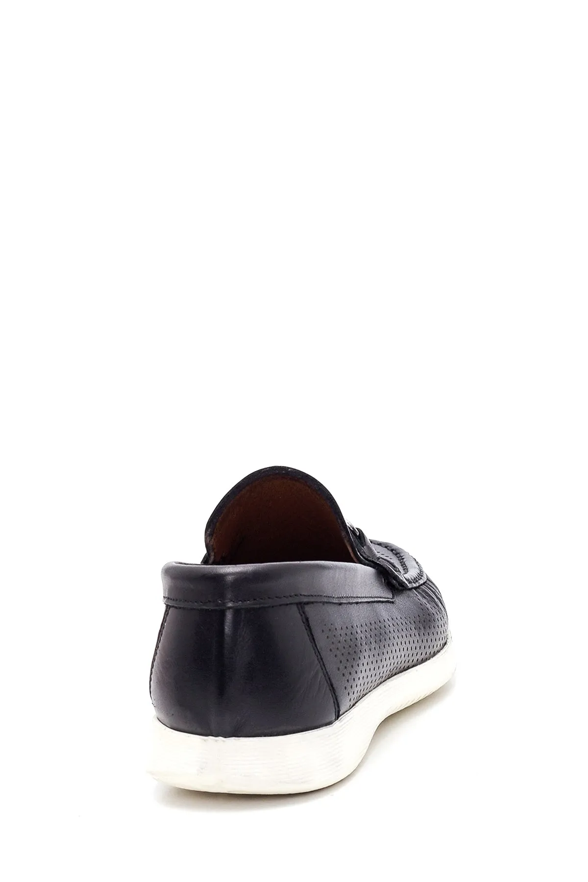 Erkek Siyah Deri Casual Loafer