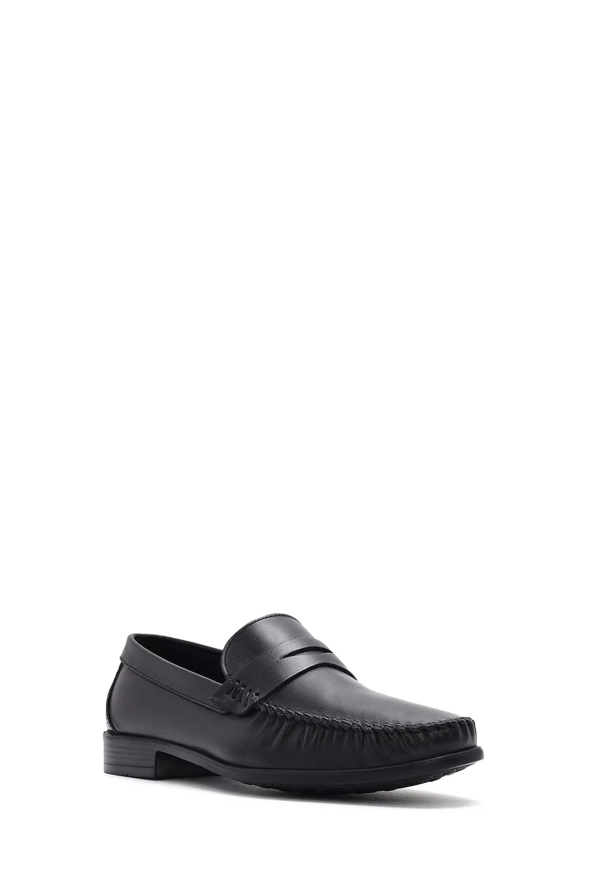 Erkek Siyah Deri Casual Loafer