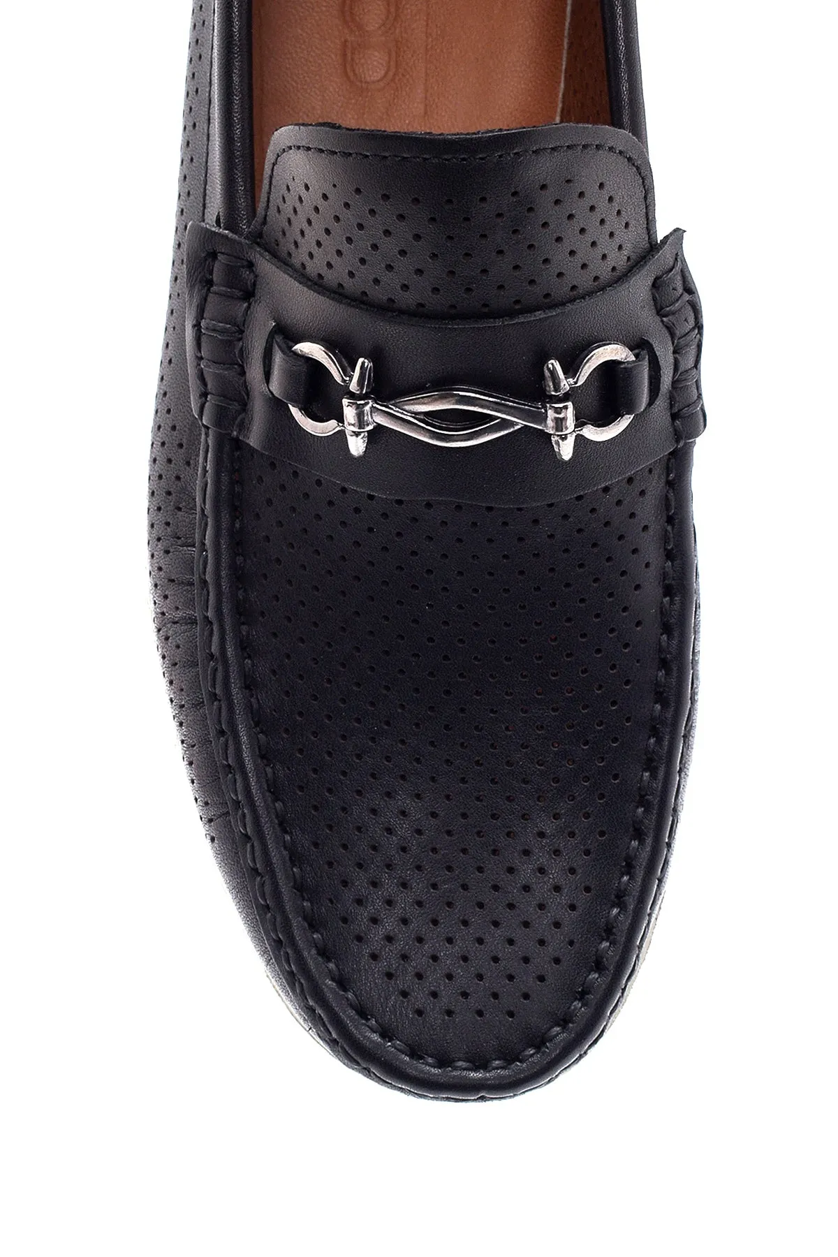 Erkek Siyah Deri Casual Loafer