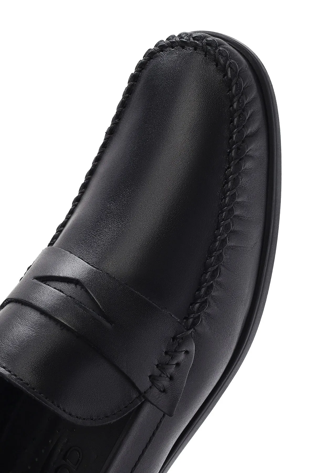 Erkek Siyah Deri Casual Loafer