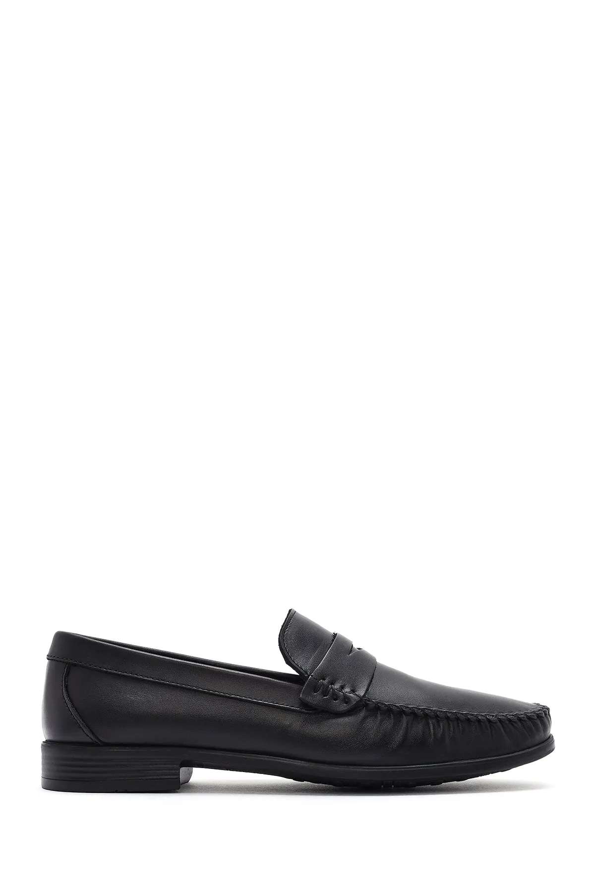 Erkek Siyah Deri Casual Loafer
