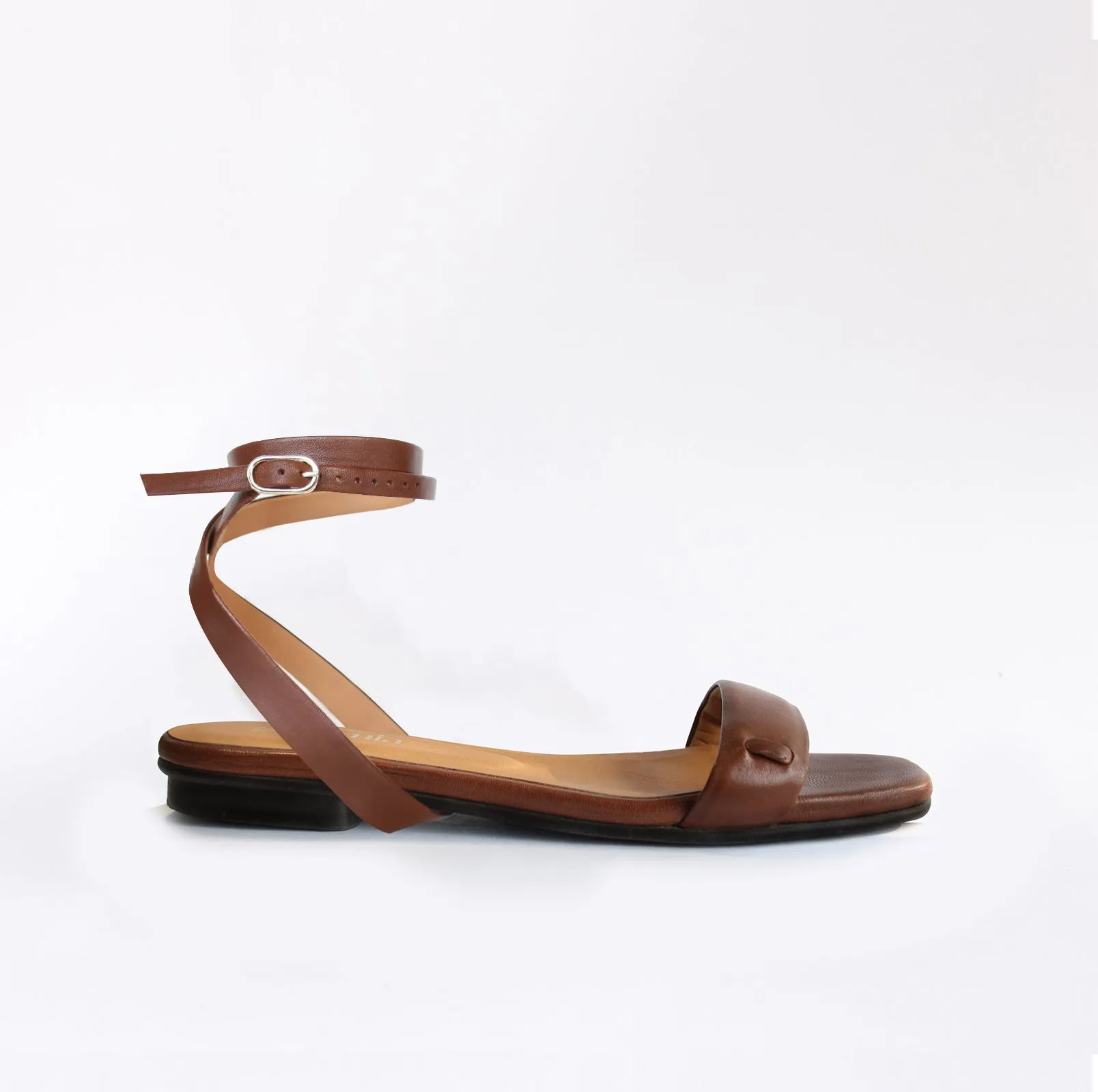 Espresso Flat Swap Sandal Sand Boho with Cushion
