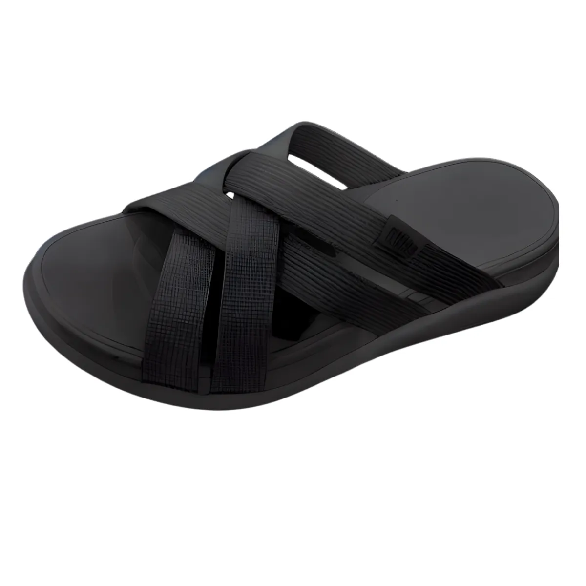 F-Mode Go Webbing Strappy Slides  by FIT Flops