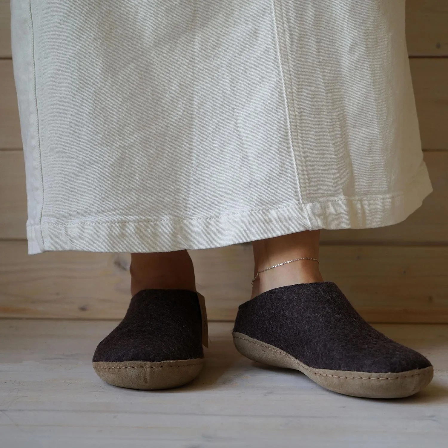 Felt Mule - Charcoal