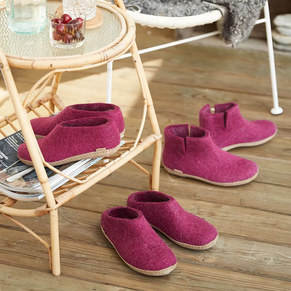Felt Mule - Cranberry