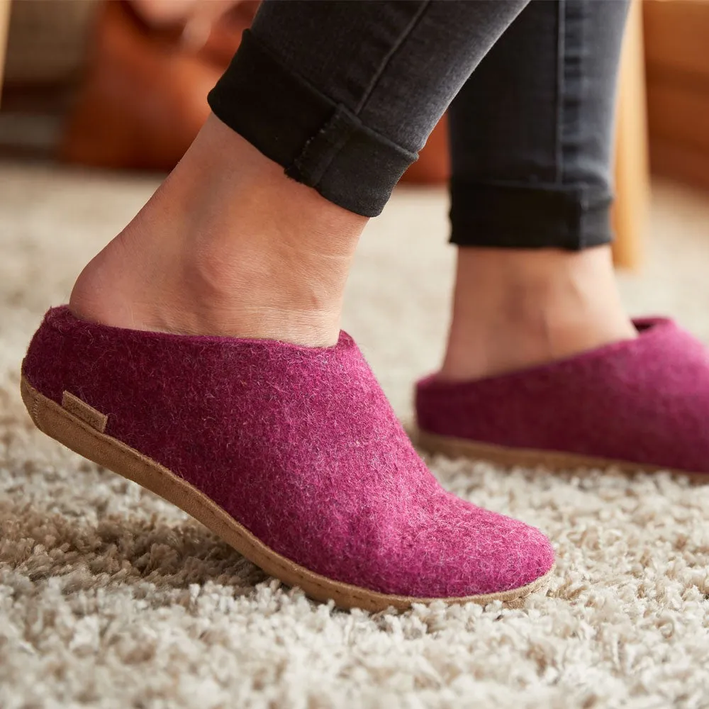 Felt Mule - Cranberry