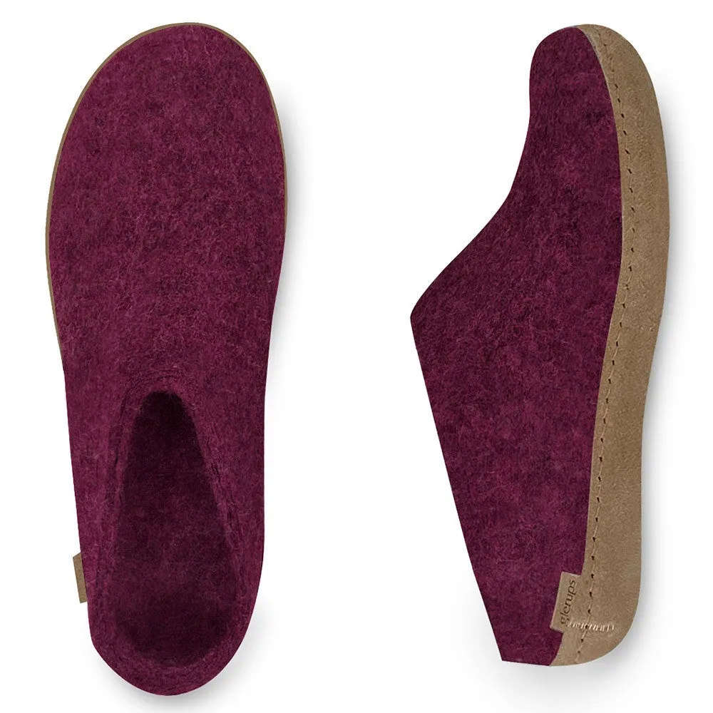 Felt Mule - Cranberry