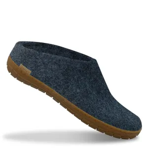 Felt Rubber Sole Mule - Denim