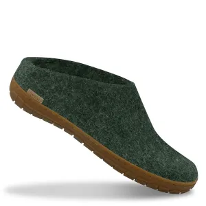 Felt Rubber Sole Mule - Forest