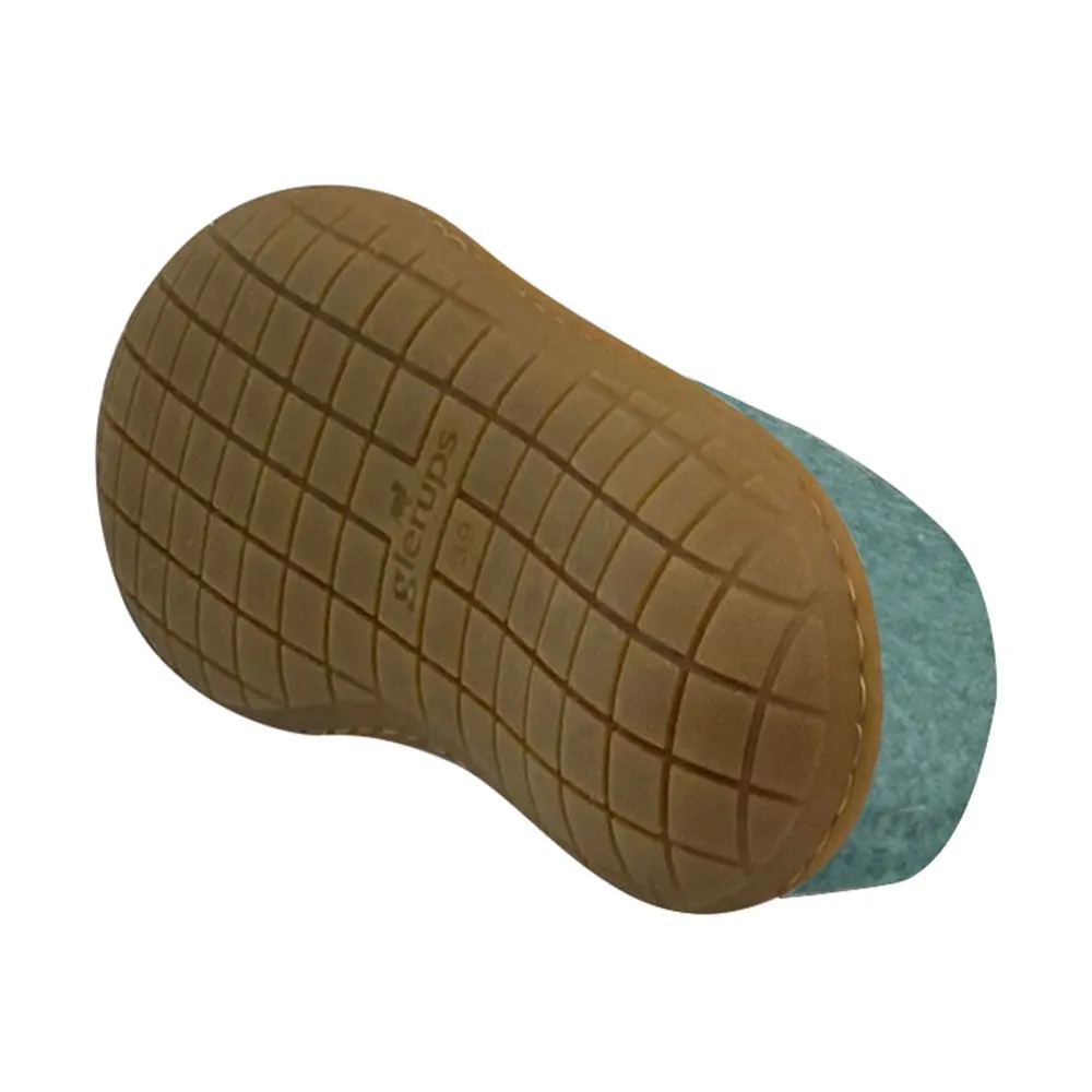 Felt Rubber Sole Mule - North Sea