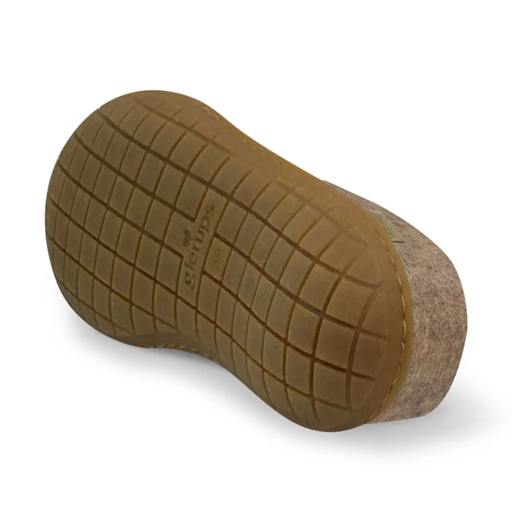 Felt Rubber Sole Mule - Sand