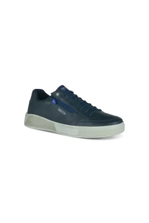 FERRACINI WYATT LEATHER ELASTICATED LACE TRAINER 7300