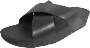 FitFlop Women's Lulu Cross Slide Leather Sandals Wedge