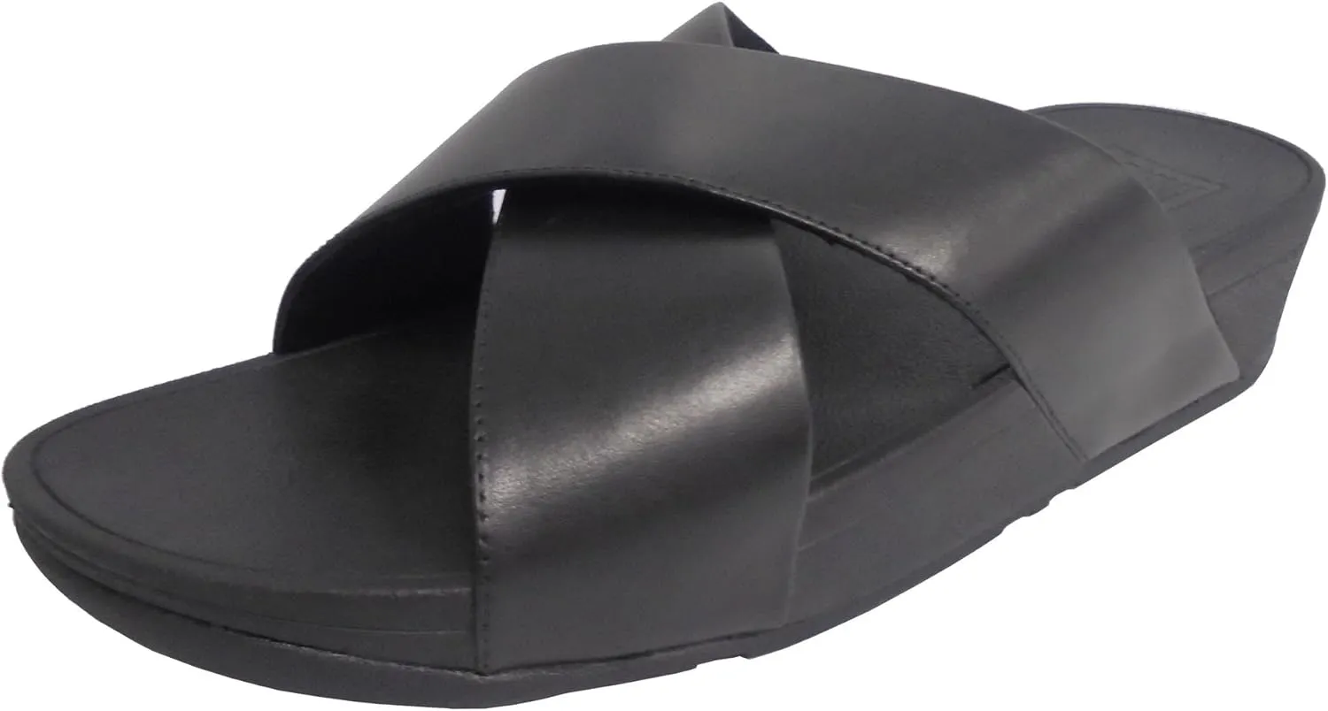 FitFlop Women's Lulu Cross Slide Leather Sandals Wedge