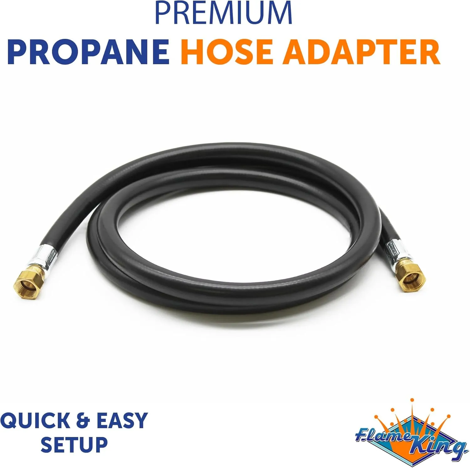 Flame King Thermo Rubber RV Slide Out Hose Assembly, 60 Inch, 3/8 Inch ID, Female To Female - 100159-60