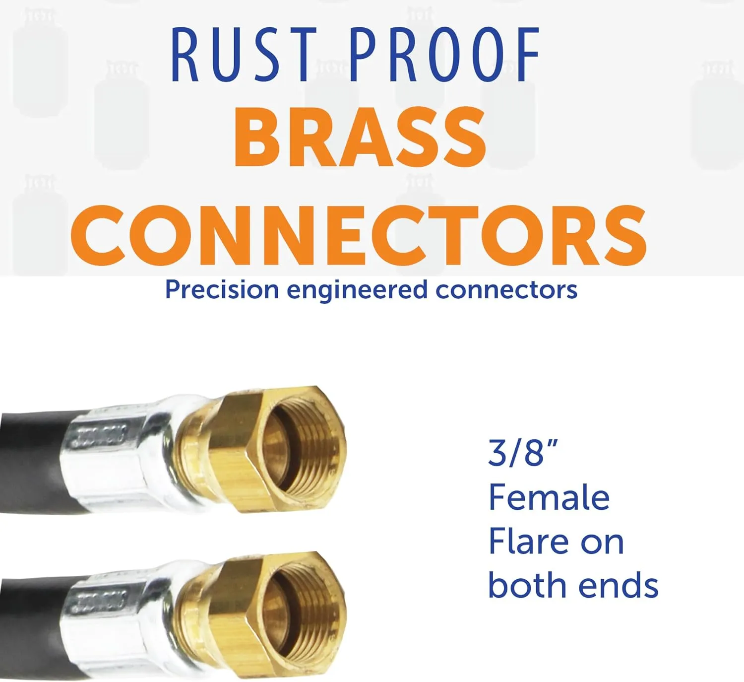 Flame King Thermo Rubber RV Slide Out Hose Assembly, 60 Inch, 3/8 Inch ID, Female To Female - 100159-60