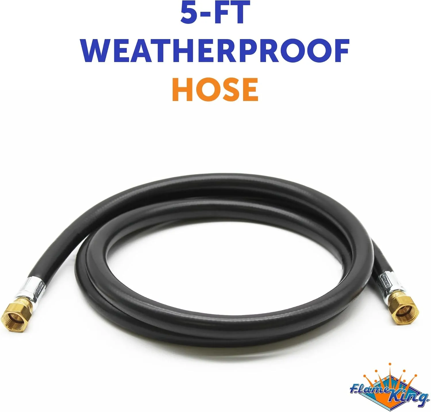 Flame King Thermo Rubber RV Slide Out Hose Assembly, 60 Inch, 3/8 Inch ID, Female To Female - 100159-60