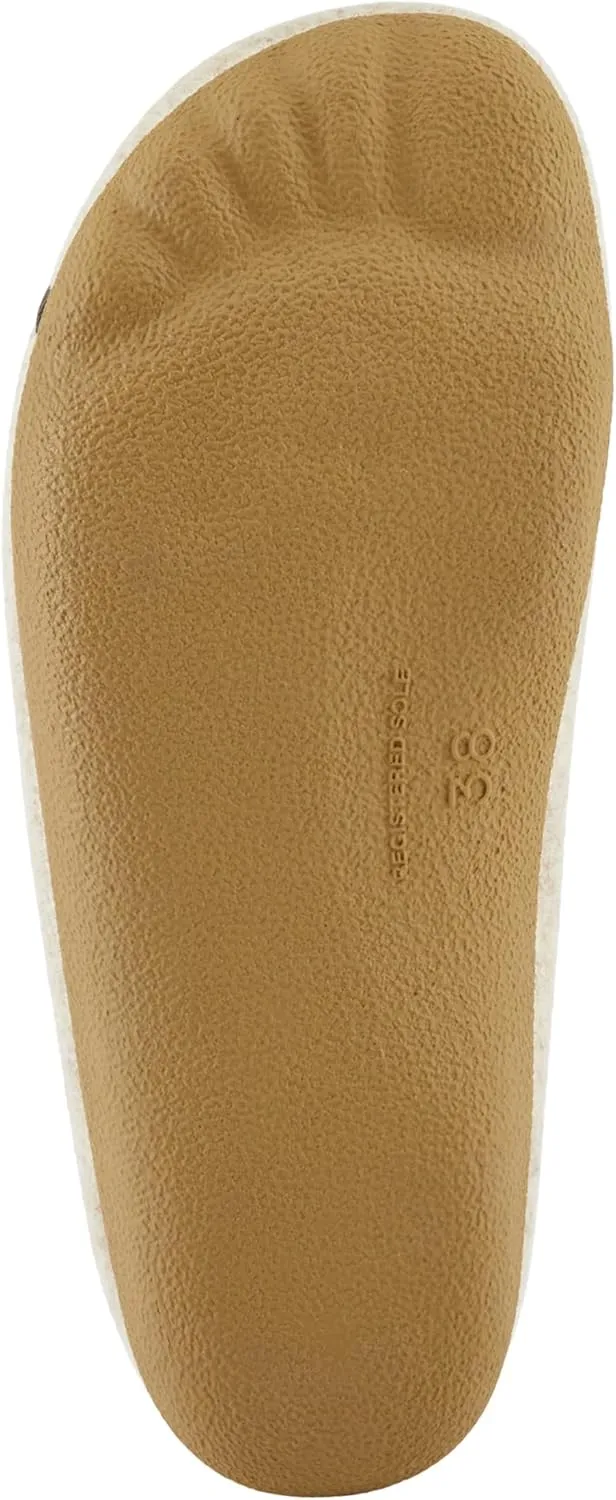 Flexus Women's HAPPYCACTUS Wool Felt Slides with Cactus Embroidery, Removable Insoles, and Rubber Outsole