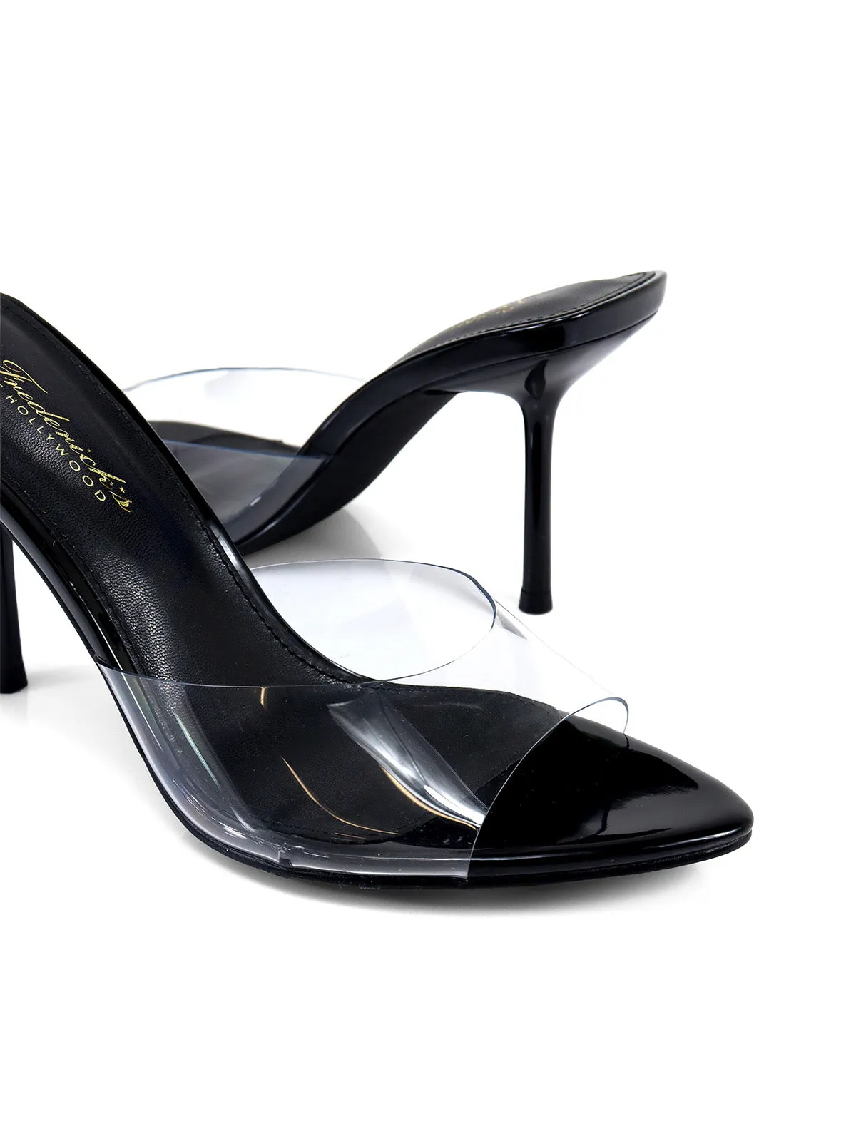 FOH-SHANYA Clear/Black Patent Leather Toe