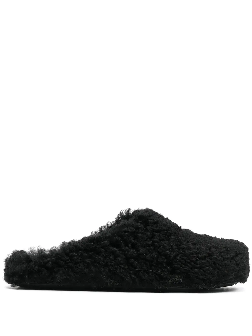 Fussbett Sabot Shearling Clog in Black