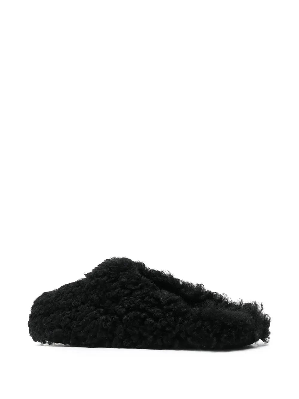 Fussbett Sabot Shearling Clog in Black