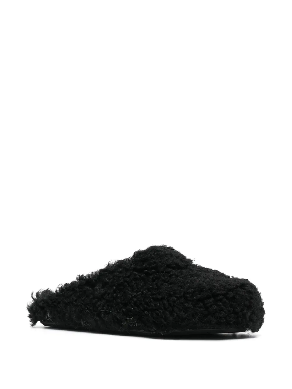 Fussbett Sabot Shearling Clog in Black