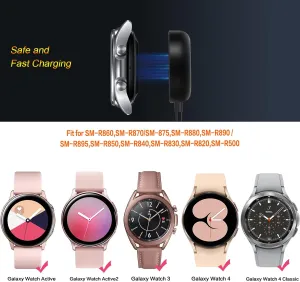 Galaxy Watch 5/5 Pro/4/4 Classic Charger,2 Pack Watch Chargers Compatible with Samsung Galaxy Watch 5/5 Pro/4/4 Classic/3/Active 2/Active Charging Dock Cable