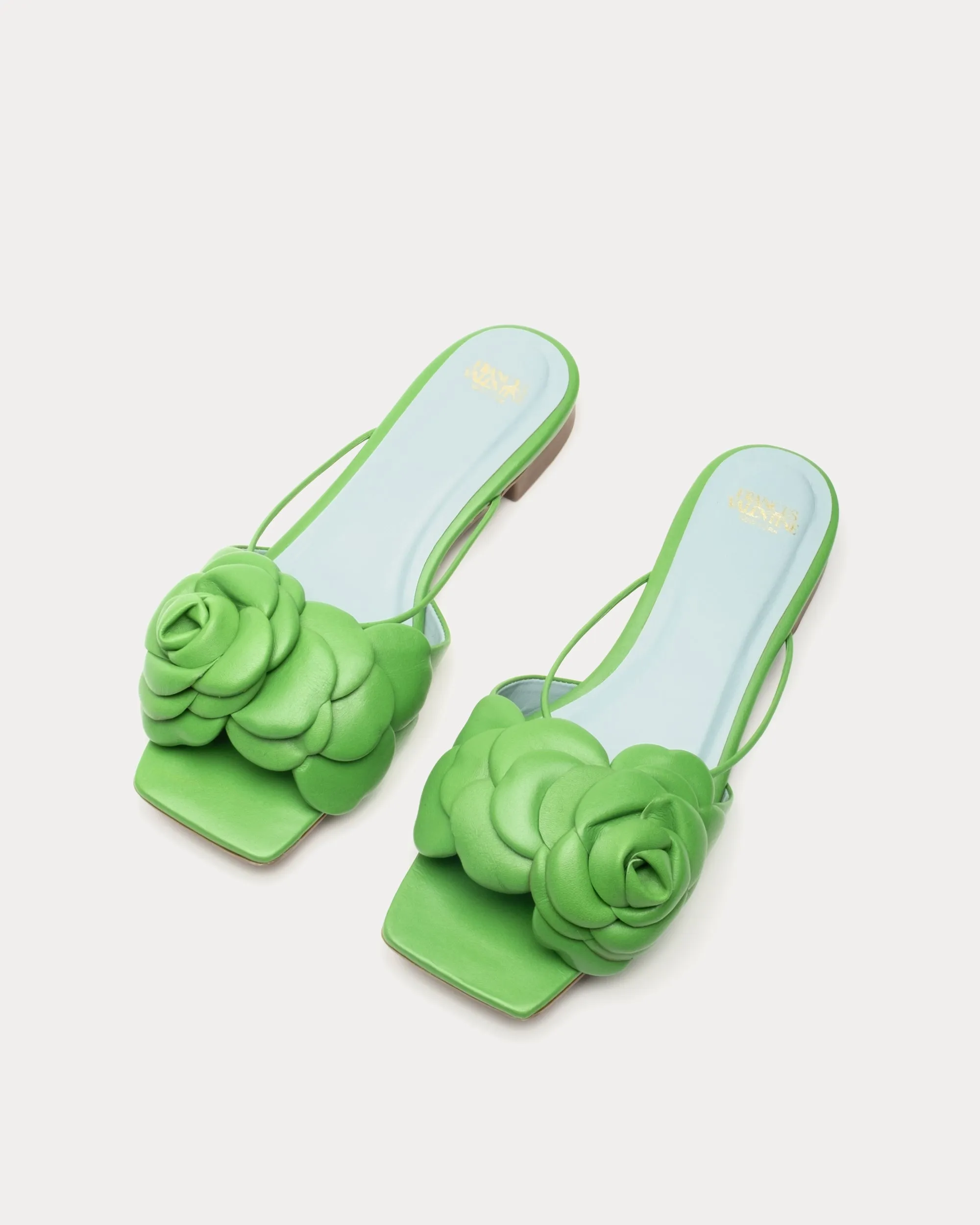 Gardenia Flower Sandal - Green