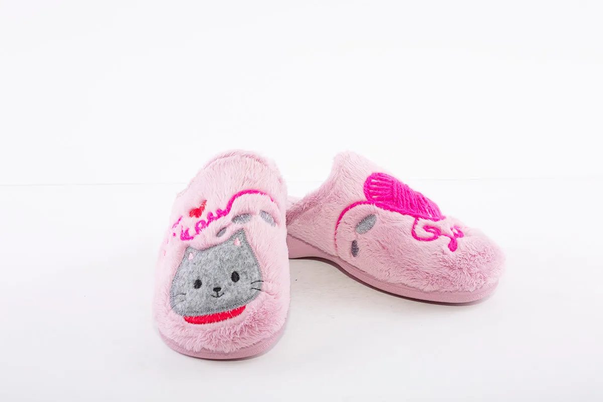 GARZON - 2807.275 "CAT" FLAT MULE SLIPPER - PINK
