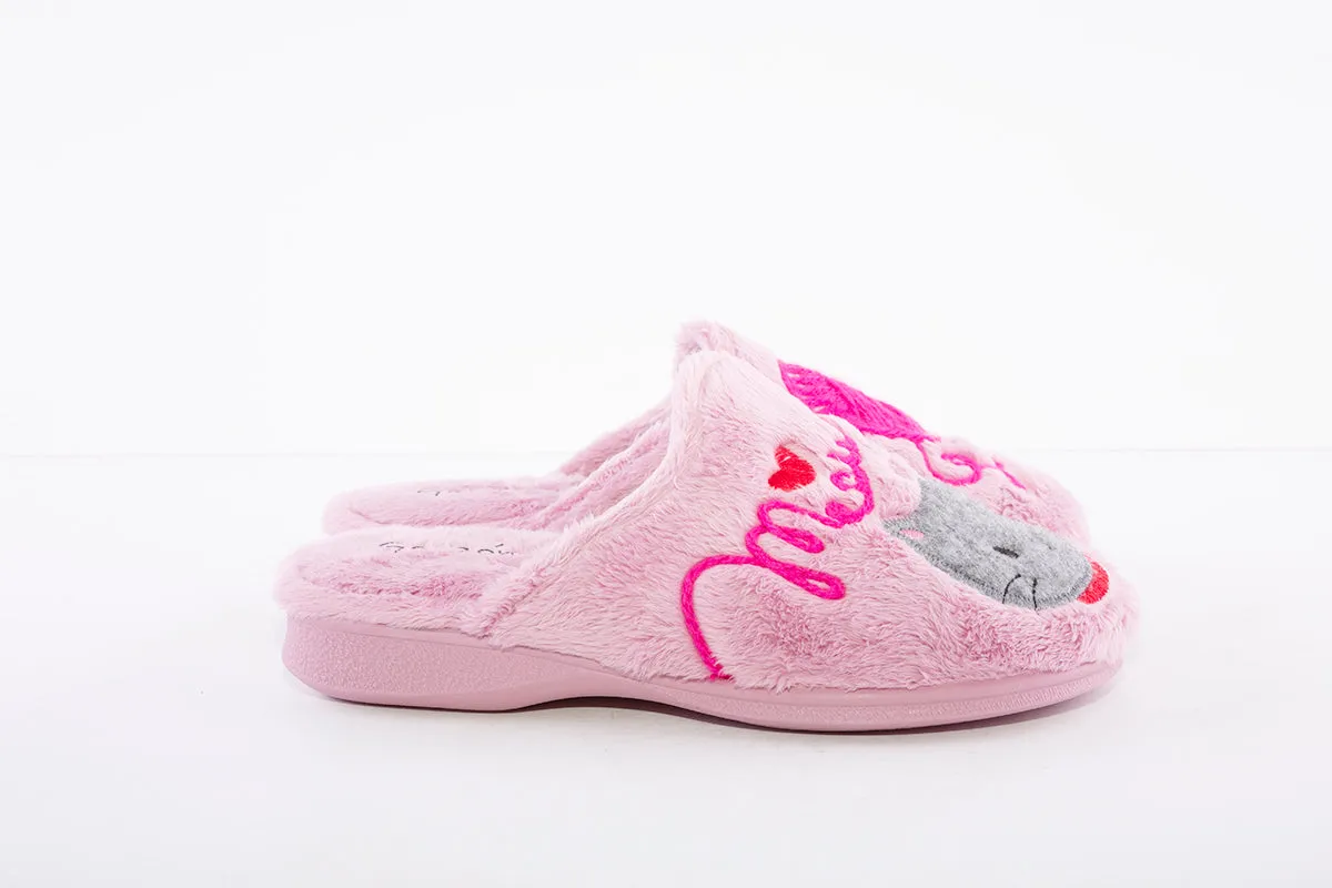 GARZON - 2807.275 "CAT" FLAT MULE SLIPPER - PINK