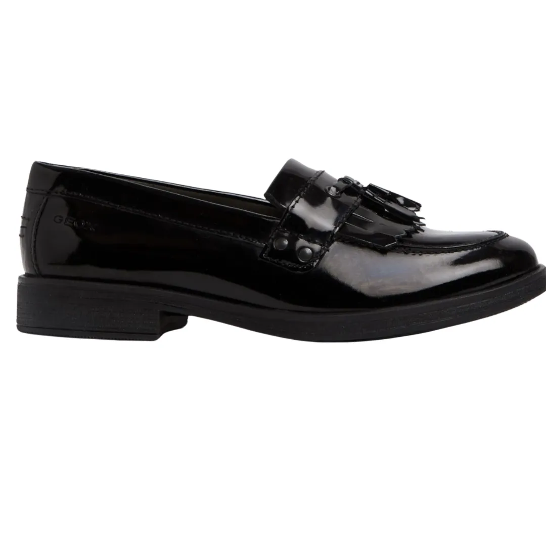 Geox Agata Girls Loafer - Black Patent