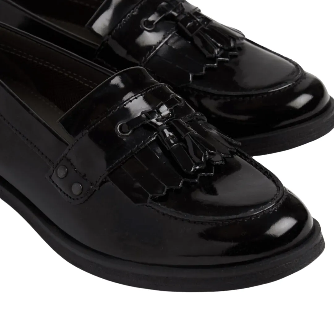 Geox Agata Girls Loafer - Black Patent
