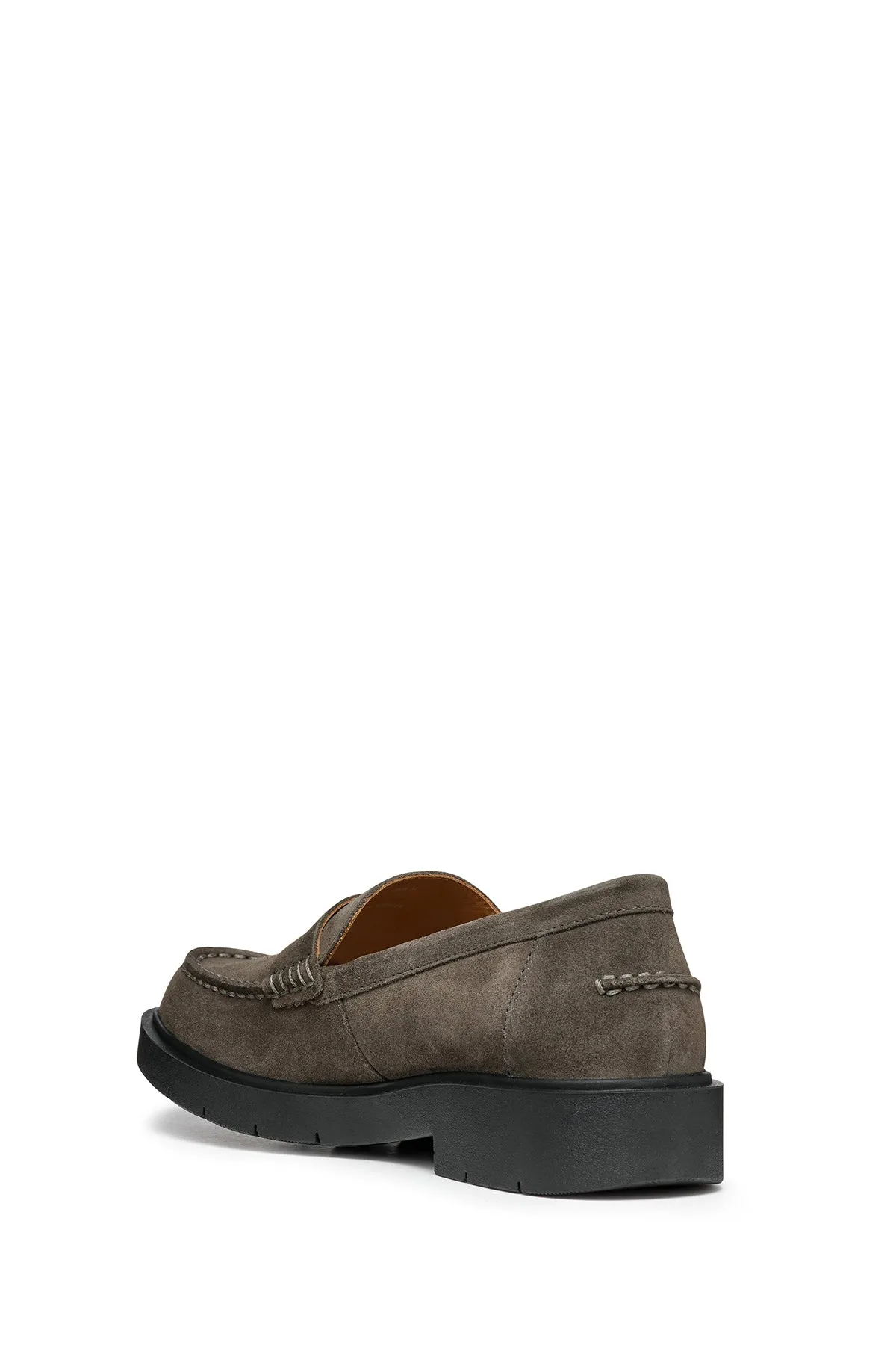 Geox Kadın Gri Spherica Ec1 Süet Deri Maskülen Loafer