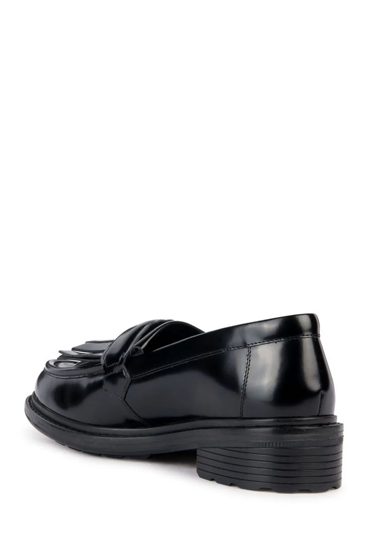 Geox Kadın Siyah Walk Pleasure Deri Maskülen Loafer
