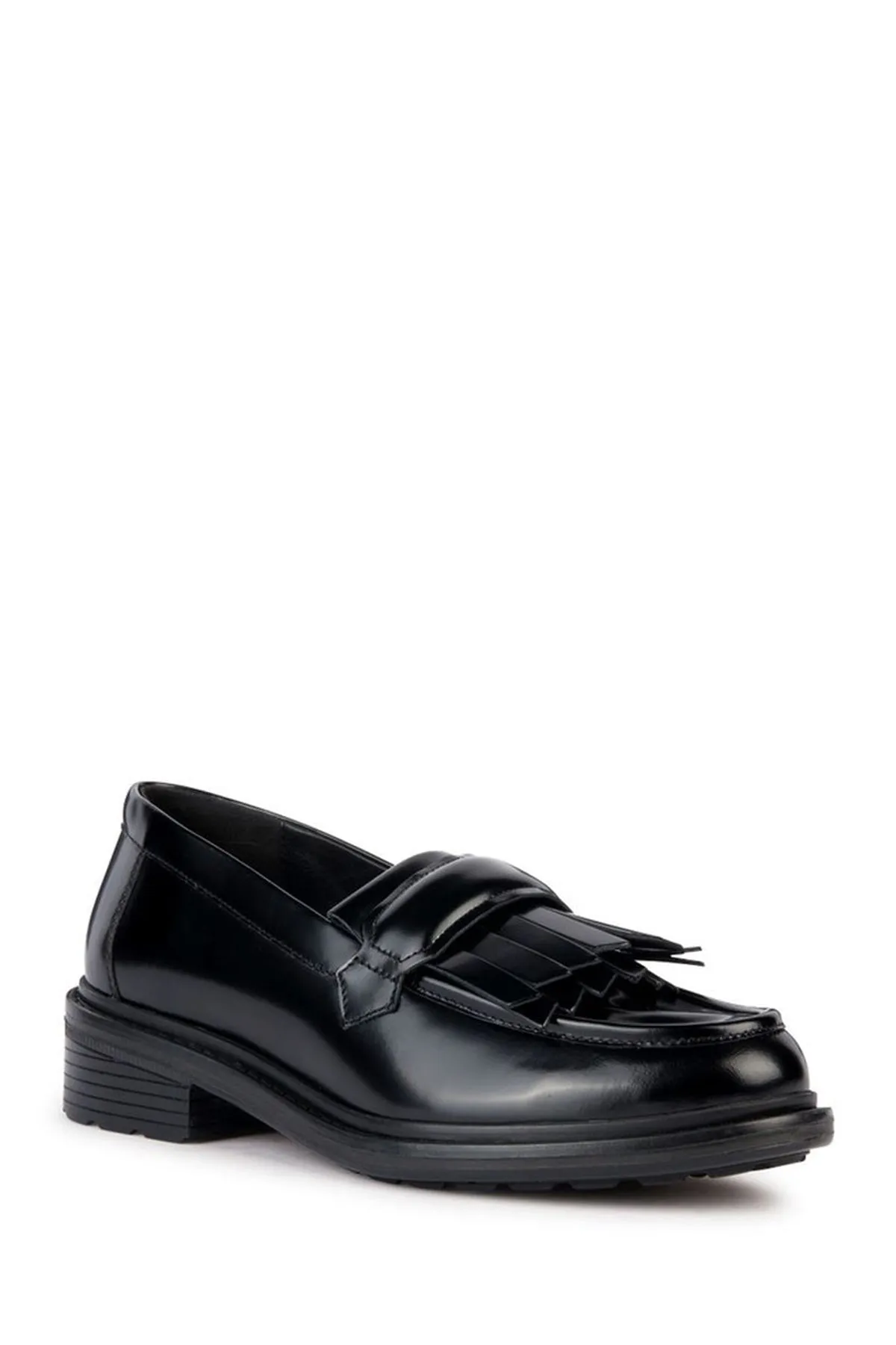 Geox Kadın Siyah Walk Pleasure Deri Maskülen Loafer