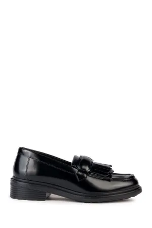 Geox Kadın Siyah Walk Pleasure Deri Maskülen Loafer