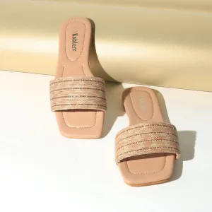 Girls Khaki Slip On Sandal