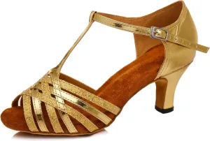 Girls Womens Latin Salsa Dance Shoes Glitter Comfortable Wedding Evening Sandals