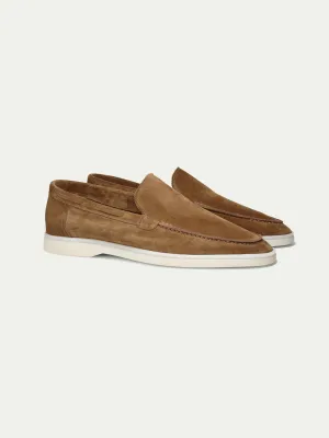 Gold Brown Yacht Loafers