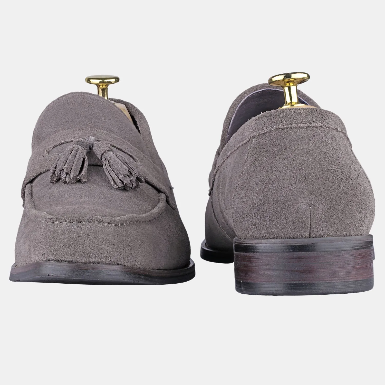 Gray Suede loafers