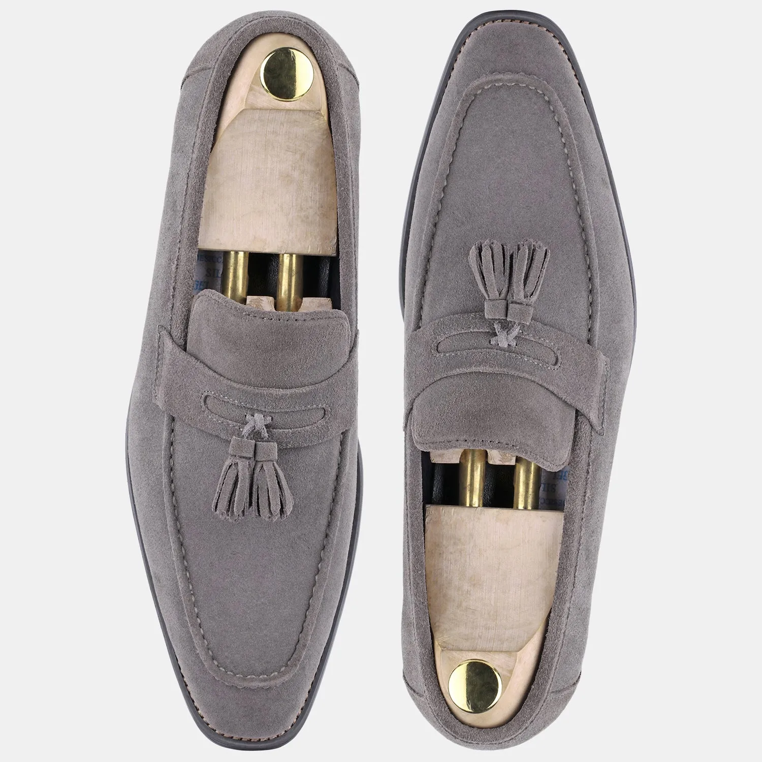 Gray Suede loafers